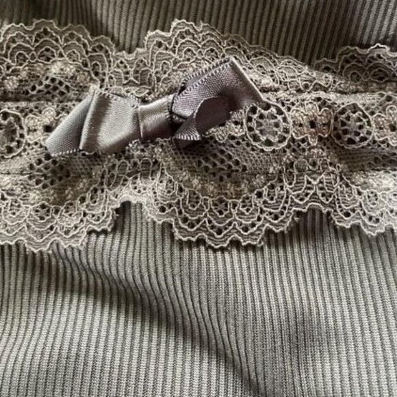 Ruched and Lacy Long Bandeau / Tube Top - Picture 2 of 4